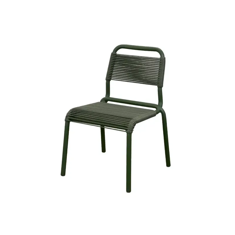 Trygg betalning Al Dente stol, stapelbar m/dark green Weave Dark green